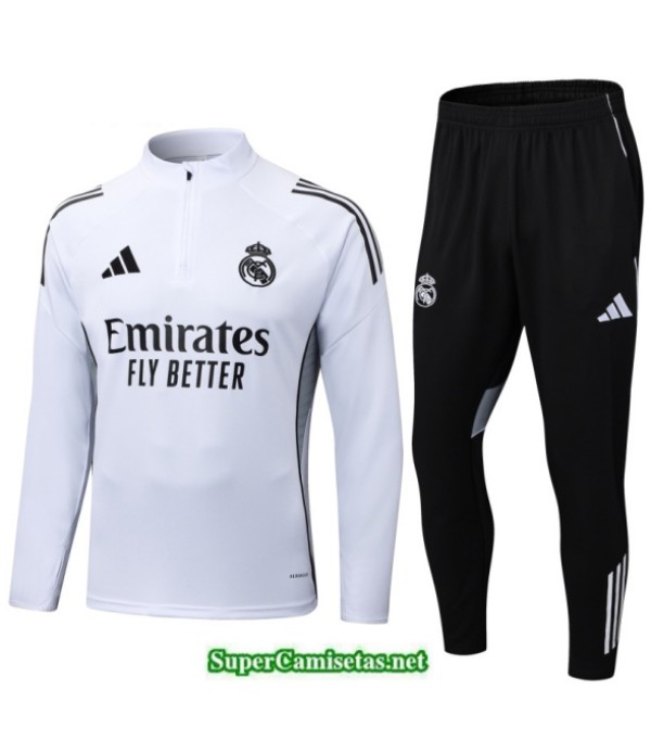 Tailandia Chandal Real Madrid Niño Blanco/negro 2025 2026 S21792