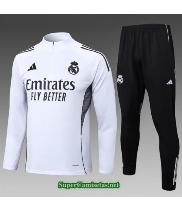 Tailandia Chandal Real Madrid Niño Blanco/negro 2025 2026 S21799