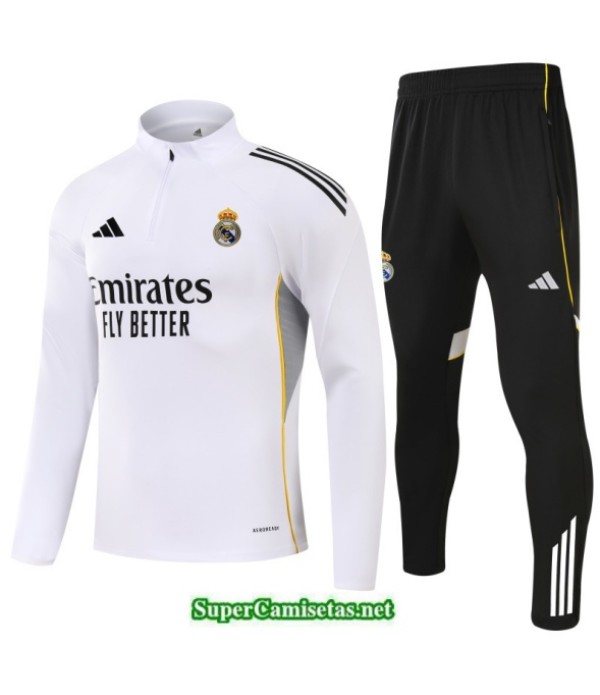 Tailandia Chandal Real Madrid Niño Blanco/negro 2025 2026 S21800