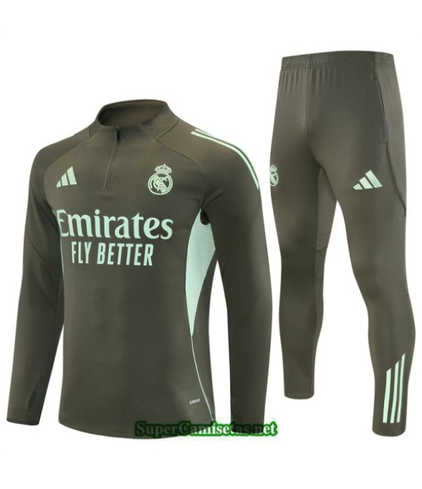 Tailandia Chandal Real Madrid Niño Caqui 2025 2026 S21833