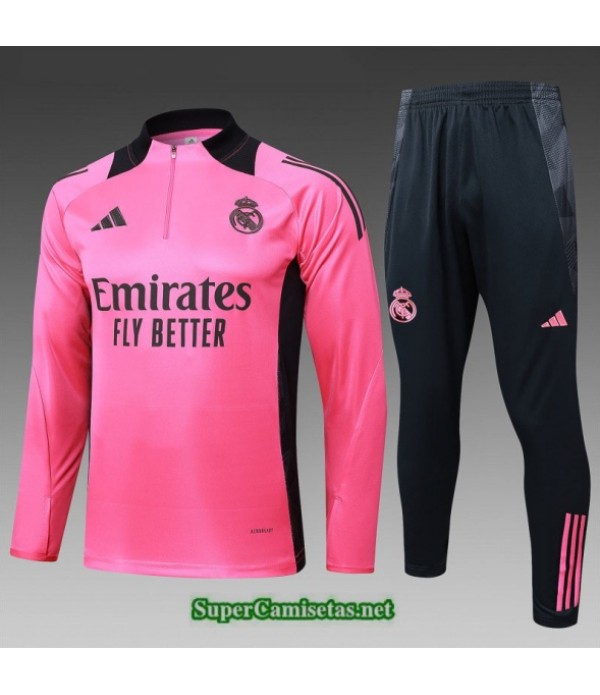 Tailandia Chandal Real Madrid Niño Rosa/negro 2025 2026 S21858