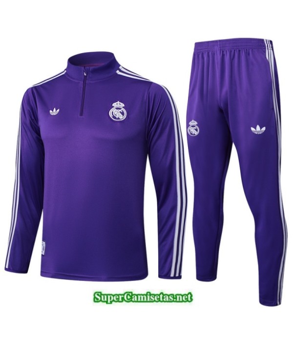 Tailandia Chandal Real Madrid Niño Violeta/blanco...