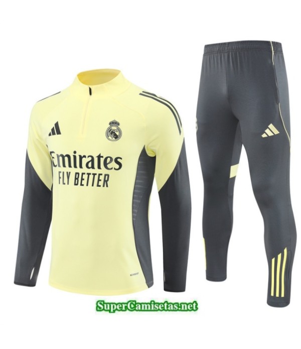 Tailandia Chandal Real Madrid Niño Amarillo/gris 2025 2026 S21831