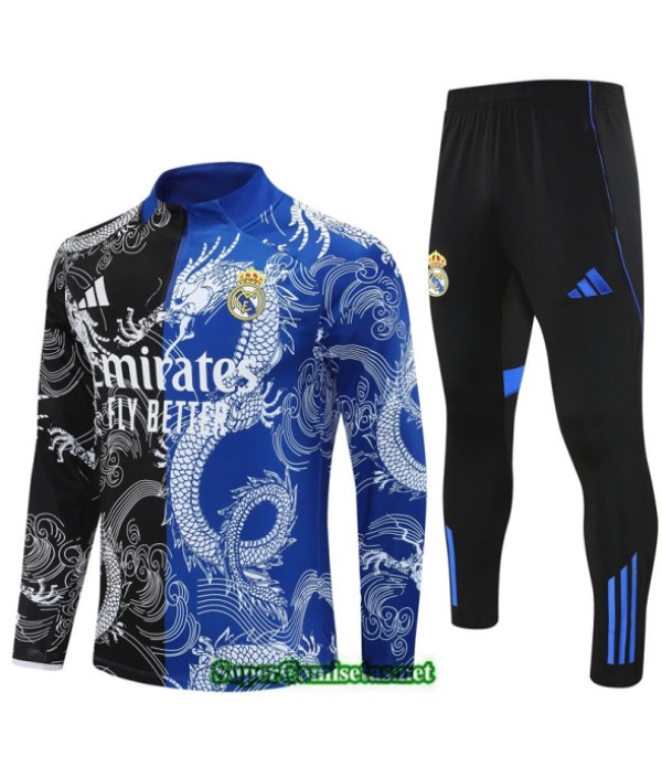 Tailandia Chandal Real Madrid Niño Negro/azul 2025 2026 S21825