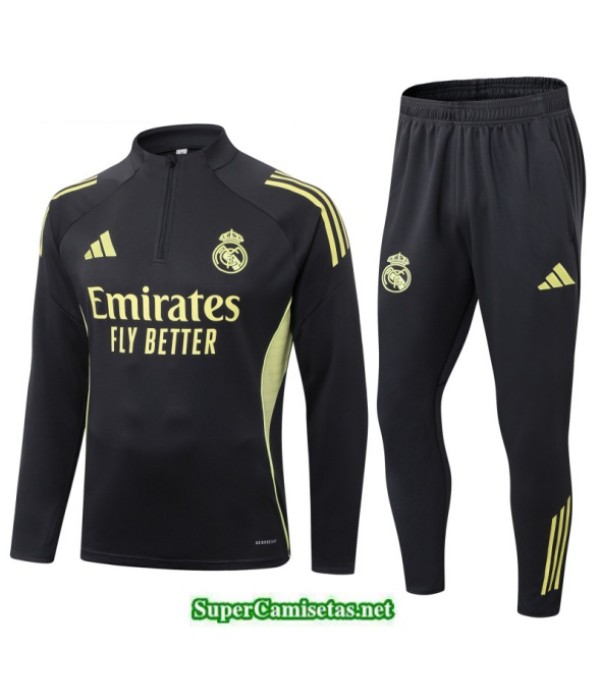 Tailandia Chandal Real Madrid Niño Negro/amarillo 2025 2026 S21824