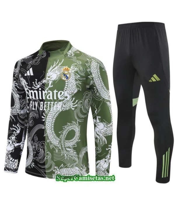 Tailandia Chandal Real Madrid Niño Negro/verde 2025 2026 S21820