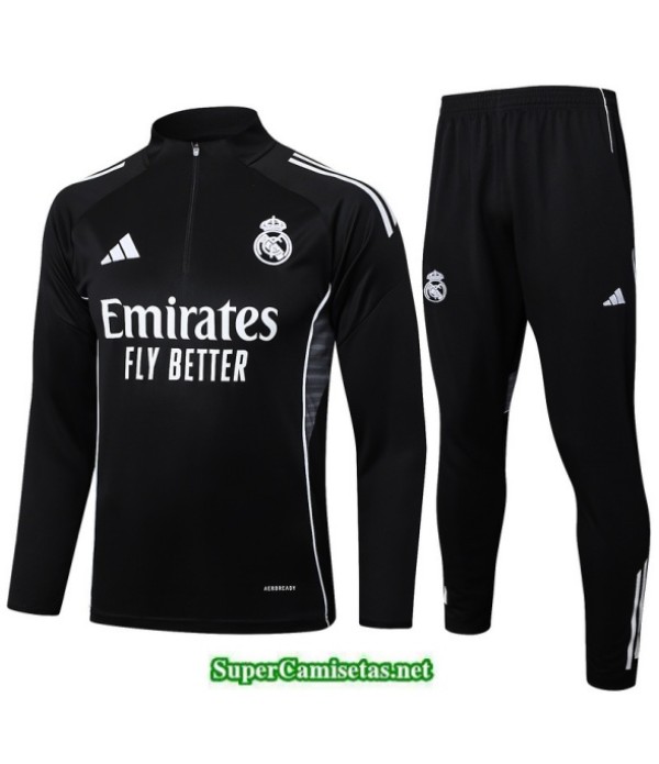 Tailandia Chandal Real Madrid Negro/blanco 2025 2026 S21495