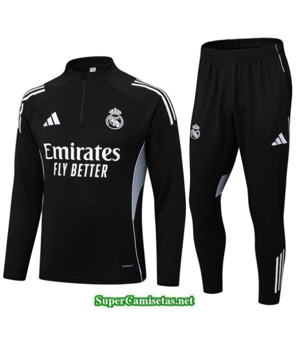 Tailandia Chandal Real Madrid Negro/blanco/gris 2025 2026 S21490