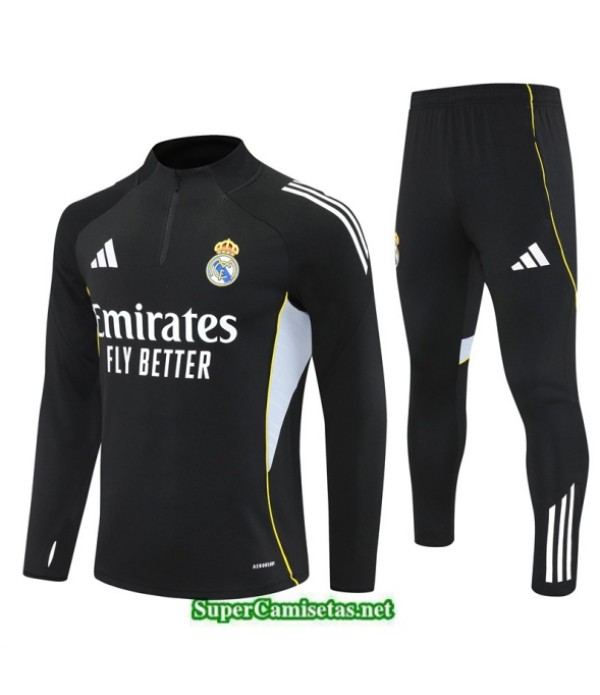 Tailandia Chandal Real Madrid Negro/blanco/amarillo 2025 2026 S21489