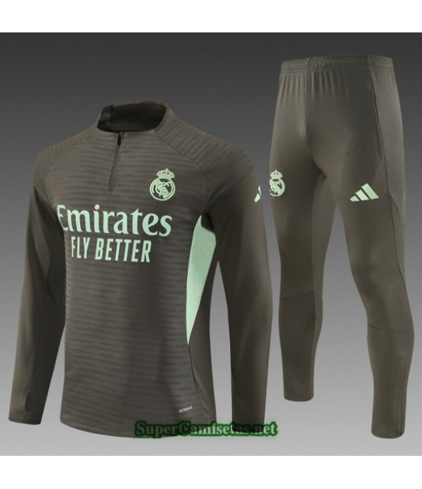 Tailandia Chandal Real Madrid Player Niño Caqui/verde 2025 2026 S21869