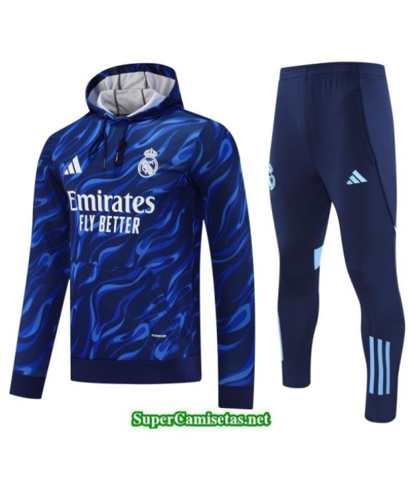 Tailandia Chándal Sudadera Con Capucha Real Madrid Azul Marino 2025 2026 S21535