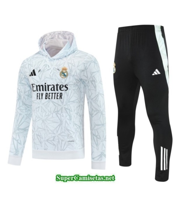 Tailandia Chándal Sudadera Con Capucha Real Madrid Blanco/negro 2025 2026 S21473