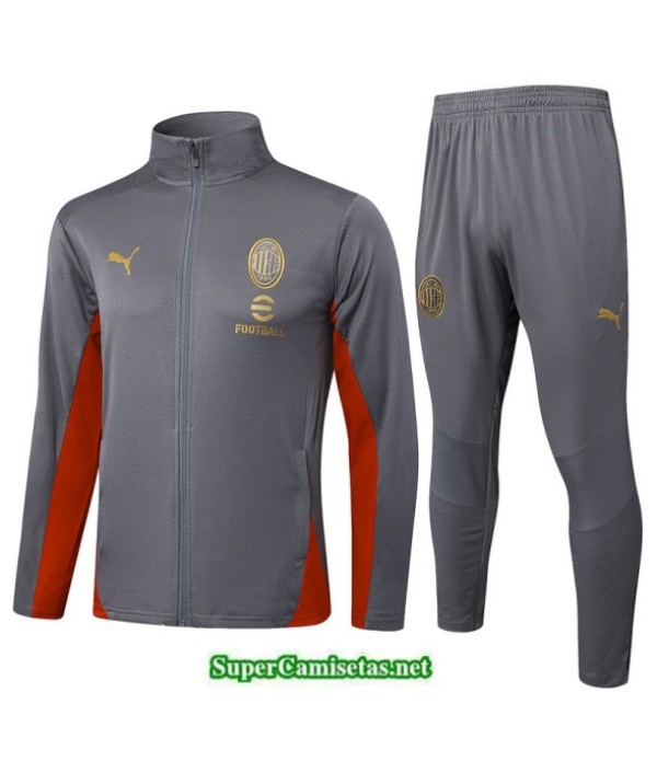 Tailandia Chaqueta Chándal Ac Milan Gris/rojo 2025 2026 S21674