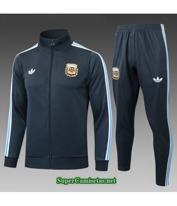 Tailandia Chaqueta Chándal Argentina Niño Gris Oscuro/azul 2025 2026 S21918