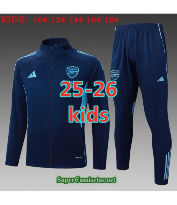 Tailandia Chaqueta Chándal Arsenal Niño Azul Marino 2025 2026 S21935
