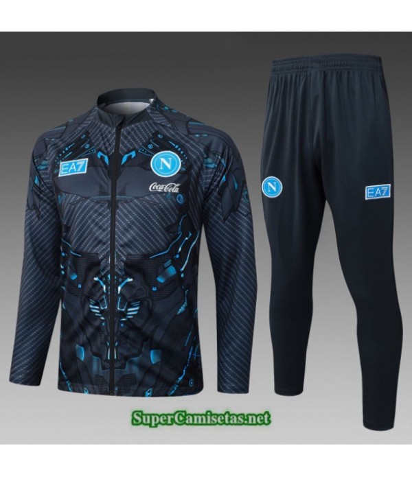 Tailandia Chaqueta Chándal Napoli Niño Gris Oscuro 2025 2026 S21969
