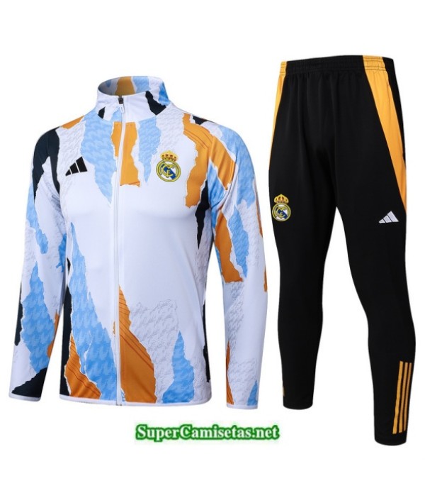 Tailandia Chaqueta Chándal Real Madrid Azul/blanco/amarillo 2025 2026 S21507