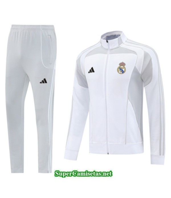 Tailandia Chaqueta Chándal Real Madrid Blanco/gris Claro 2025 2026 S21460
