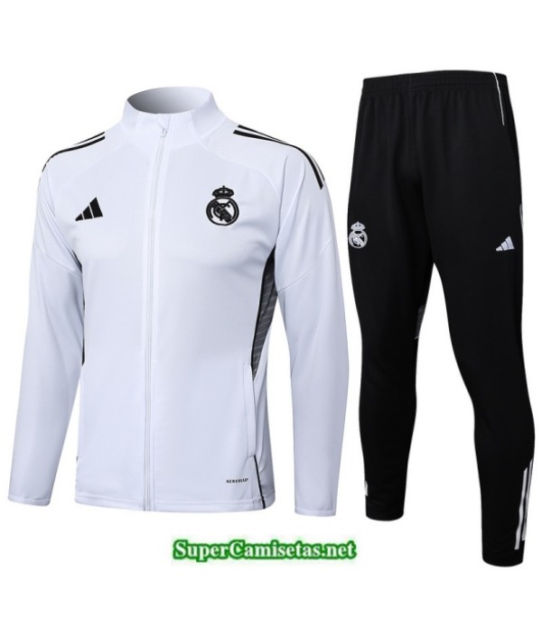 Tailandia Chaqueta Chándal Real Madrid Blanco/negro 2025 2026 S21466