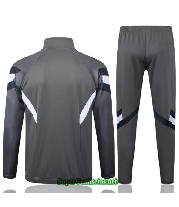 Tailandia Chaqueta Chándal Real Madrid Gris Oscuro/blanco 2025 2026 S21525