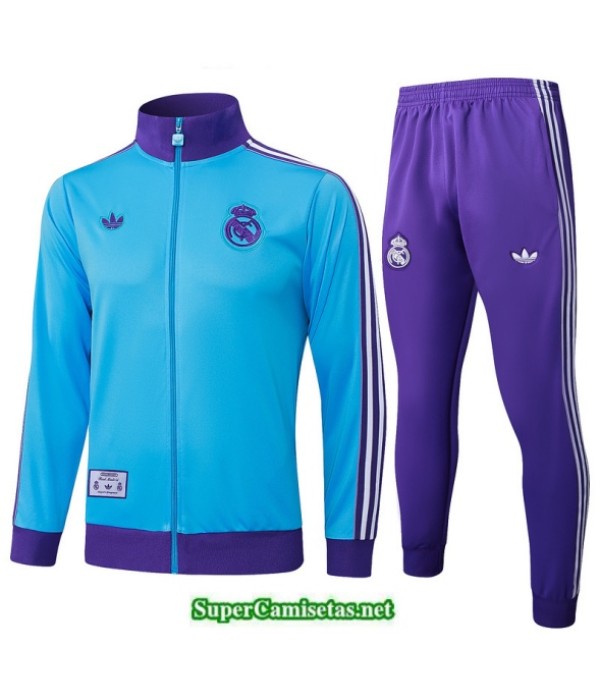 Tailandia Chaqueta Chándal Real Madrid Niño Azul Claro/violeta 2025 2026 S21839
