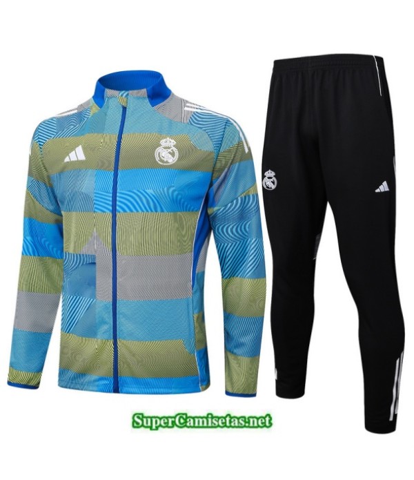 Tailandia Chaqueta Chándal Real Madrid Niño Azul/verde/negro 2025 2026 S21836