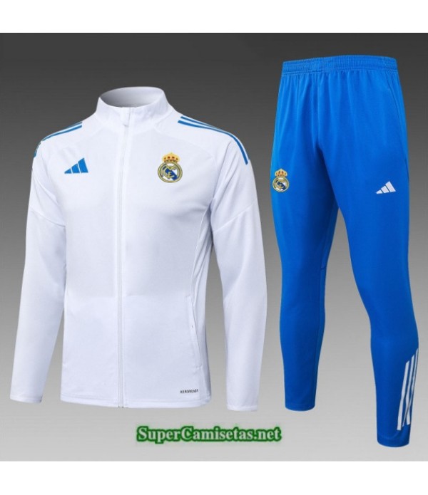 Tailandia Chaqueta Chándal Real Madrid Niño Blanco/azul 2025 2026 S21863