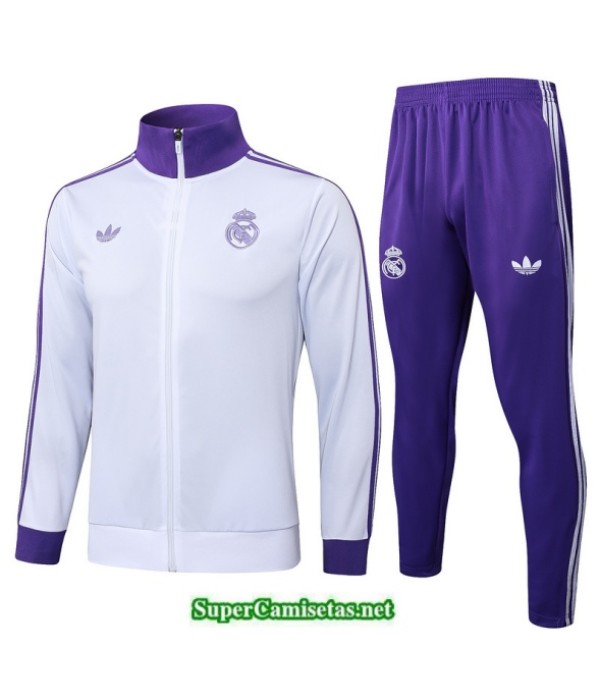 Tailandia Chaqueta Chándal Real Madrid Niño Violeta/blanco 2025 2026 S21860
