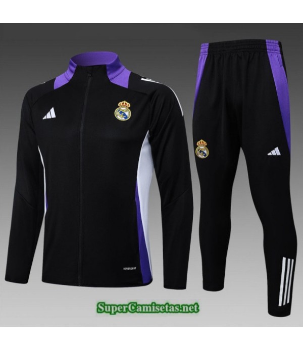 Tailandia Chaqueta Chándal Real Madrid Niño Negro/violeta 2025 2026 S21826