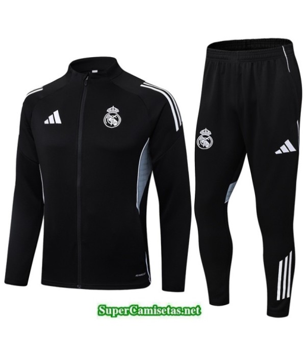 Tailandia Chaqueta Chándal Real Madrid Negro/blanco 2025 2026 S21497