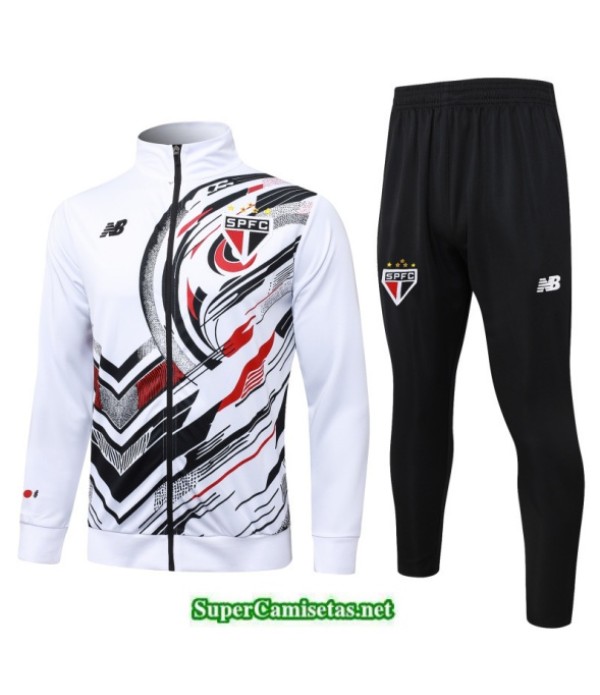 Tailandia Chaqueta Chándal Sao Paulo Blanco/negro 2025 2026 S21367