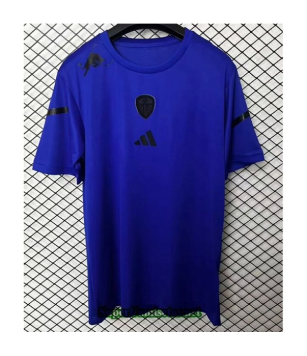 Tailandia Equipacion Camiseta Leeds United Training Azul 2025 2026 S21023