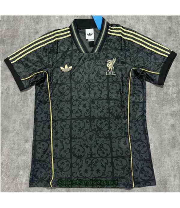 Tailandia Equipacion Camiseta Liverpool Negro/dor�...