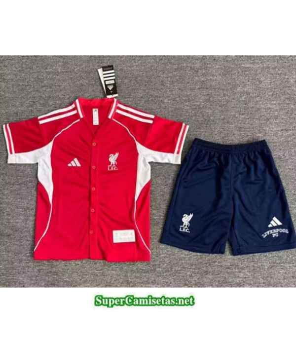 Tailandia Equipacion Camiseta Liverpool Niño Baseball 25 S21033