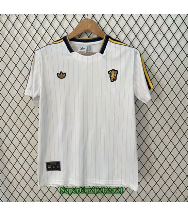 Tailandia Equipacion Camiseta Manchester United Retro Blanco 2025 2026 S21065