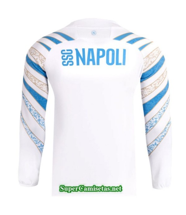 Tailandia Equipacion Camiseta Napoli Pre Match Manga Larga Blanco 2025 2026 S21288