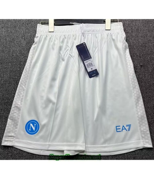 Tailandia Equipacion Camiseta Napoli Short Blanco 2025 2026 S20923