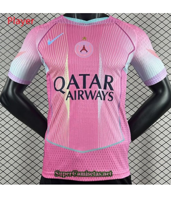 Tailandia Equipacion Camiseta Psg Player Rosa 2025...
