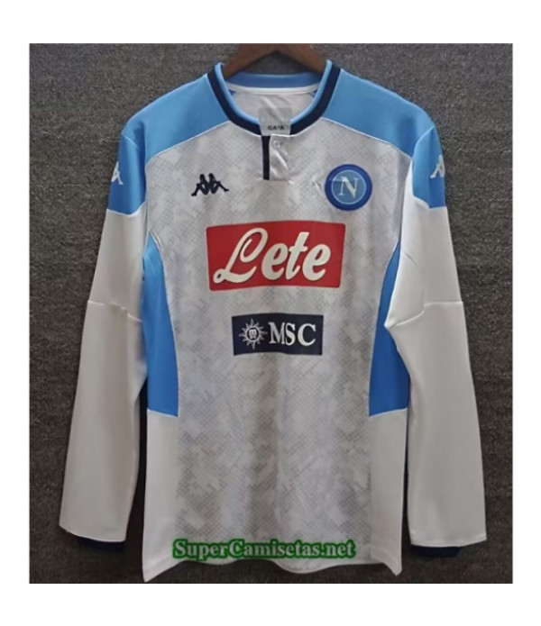 Tailandia Equipacion Camiseta Retro Napoli Blanco Manga Larga 2019 S21249