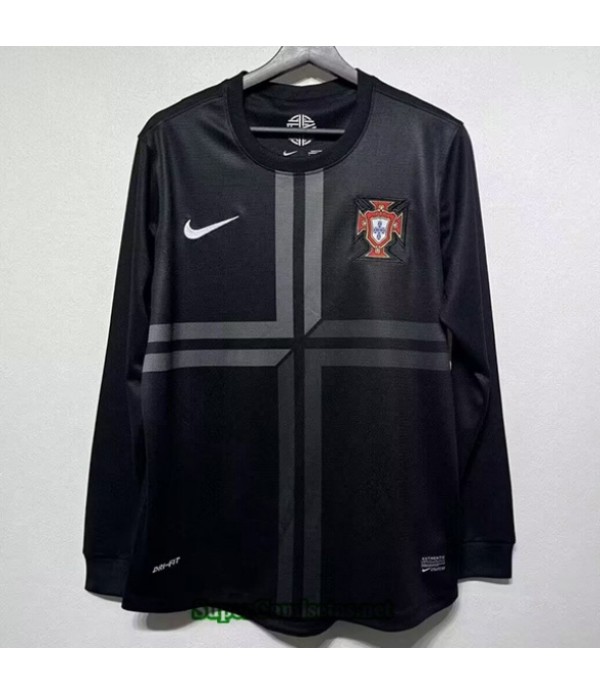 Tailandia Equipacion Camiseta Retro Portugal Manga Larga Negro 12 13 S21201