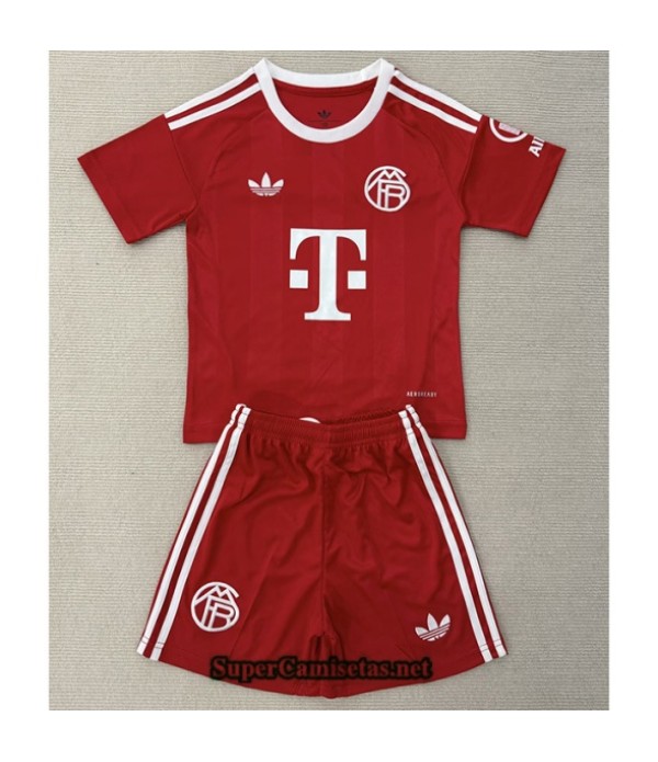 Tailandia Portero Equipacion Camiseta Bayern Munich Niño Rojo 2025 2026 S20010