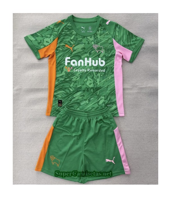 Tailandia Portero Equipacion Camiseta Derby County Niño Verde 2025 2026 S20991