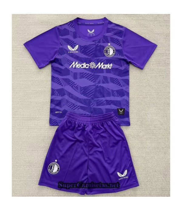 Tailandia Portero Equipacion Camiseta Feyenoord Niño Púrpura 2025 2026 S20842