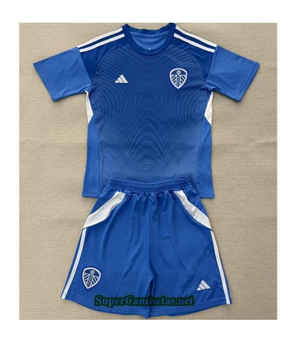 Tailandia Portero Equipacion Camiseta Leeds United Niño Azul 2025 2026 S21019