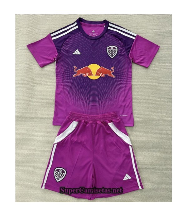 Tailandia Portero Equipacion Camiseta Leeds United Niño Púrpura 2025 2026 S21018