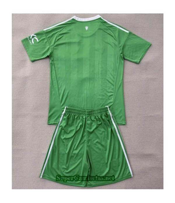 Tailandia Portero Equipacion Camiseta Manchester United Niño Verde 2025 2026 S21059