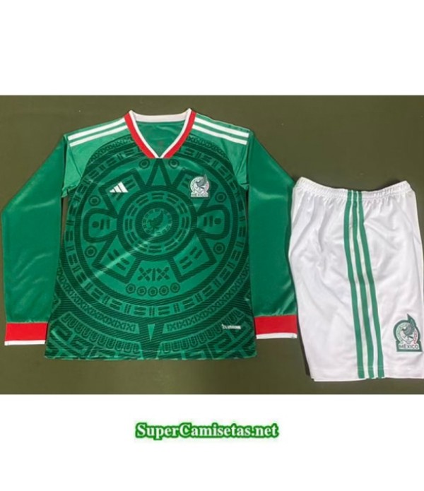 Tailandia Primera Equipacion Camiseta México Niño Manga Larga 2025 2026 S20759