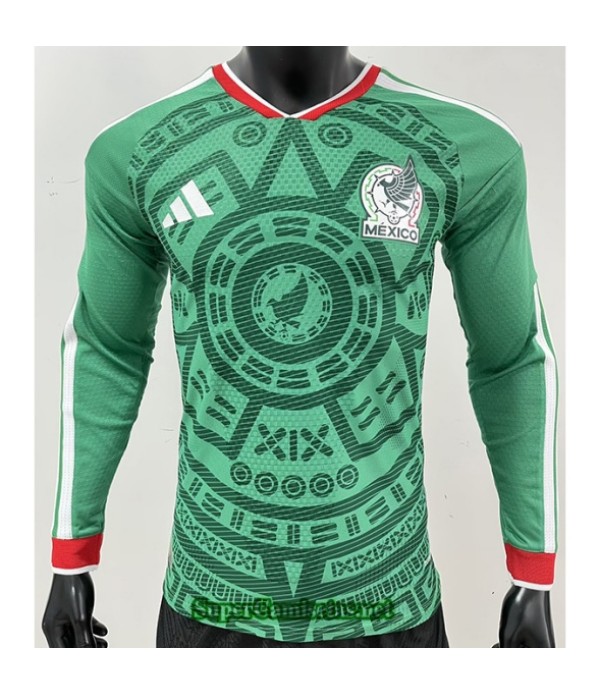 Tailandia Primera Equipacion Camiseta México Player Manga Larga 2025 2026 S20769