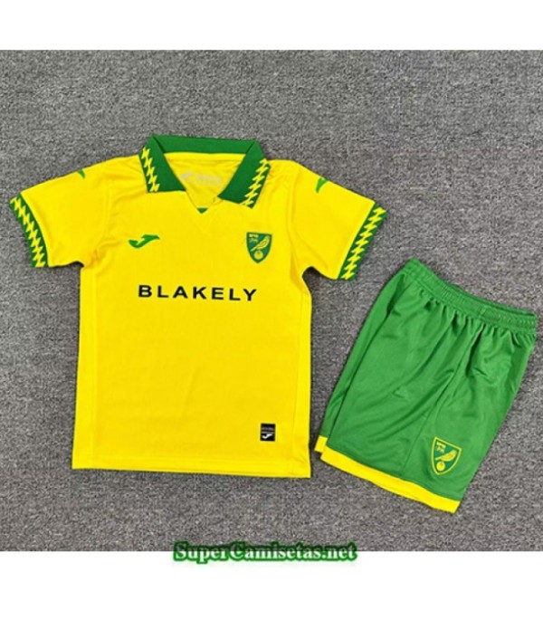 Tailandia Primera Equipacion Camiseta Norwich City Niño 2025 2026 S21075