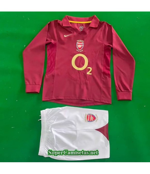 Tailandia Primera Equipacion Camiseta Retro Arsenal Niño Manga Larga 05 06 S21203
